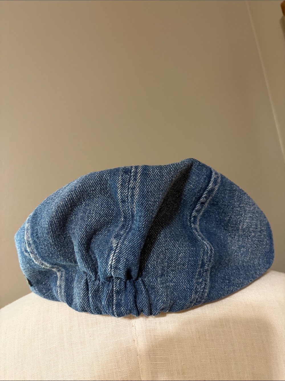 Cara Park slouchy Denim Newsboy Cap - Picture 7 of 9